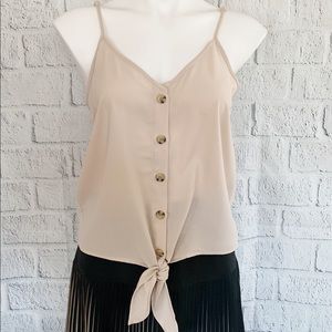 Anthropologie Paper Crane Spaghetti Strap Top